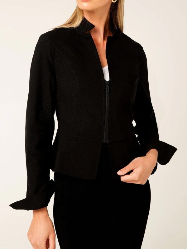 Mivineria FRONT ZIP PEPLUM JACKET